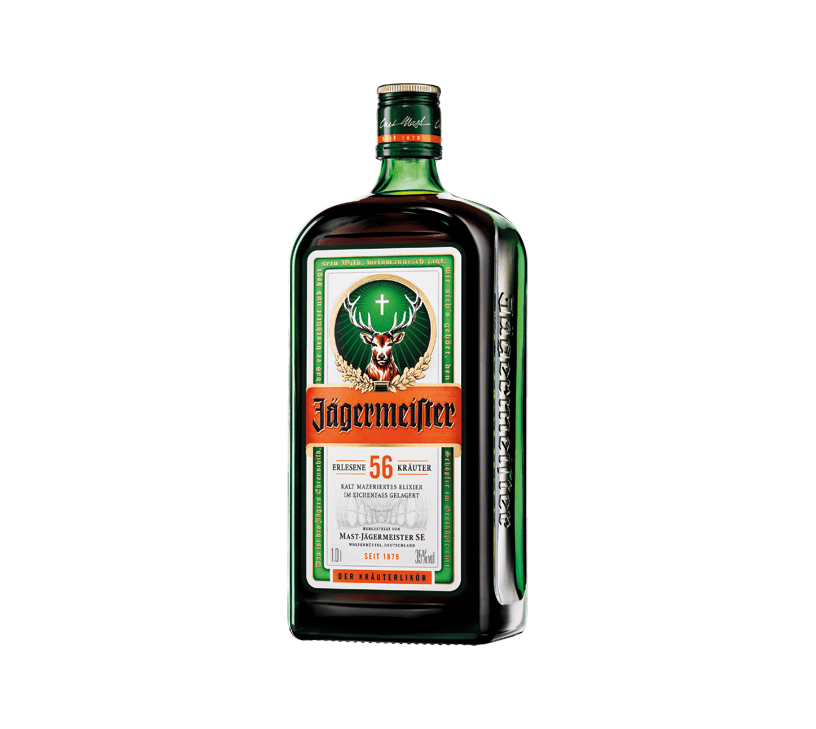 Jägermeister Kräuterlikör 35% - Variant: EW Glas 1X1,00-bottle