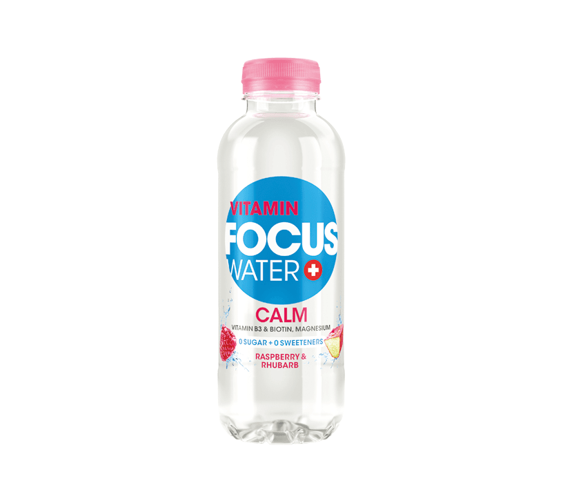 FOCUSWATER Calm Rhabarber & Himbeere 4x6er-Pack EW PET